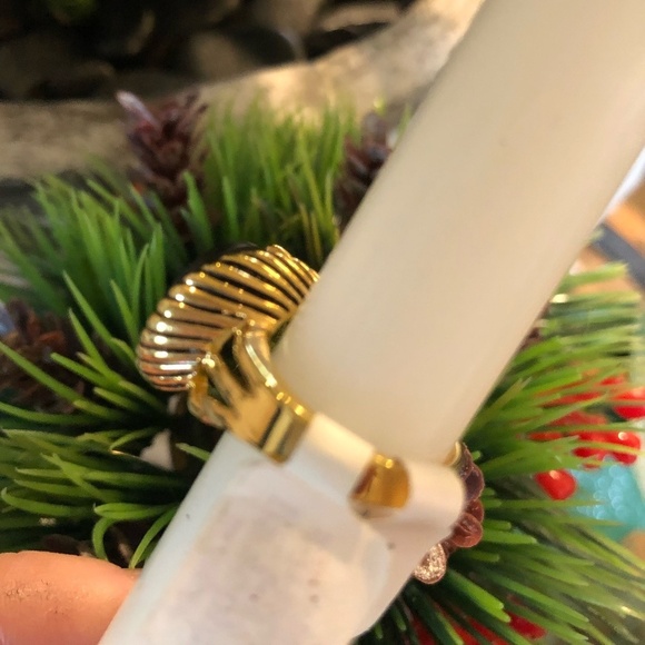 LIA SOPHIA BEAUTIFUL ENVY GREEN STONE RING SIZE 8 - Picture 7 of 8